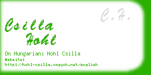 csilla hohl business card